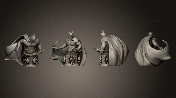 Figurines heroes, monsters and demons (Batman Bust, STKM_0427) 3D models for cnc